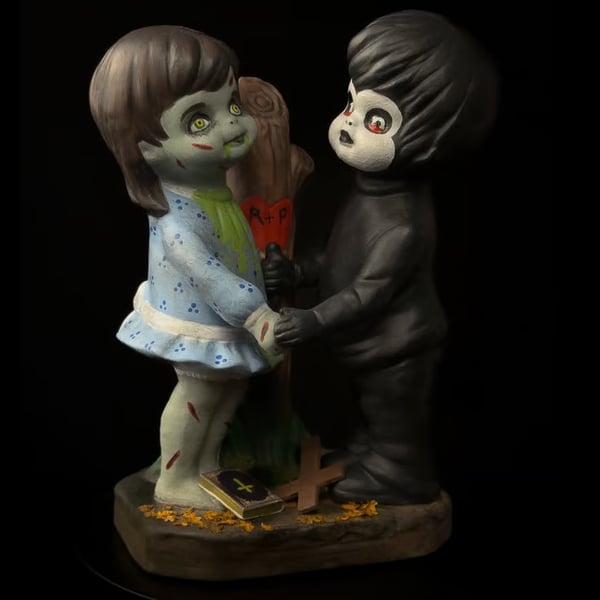 Unholy Upcycles 'I'm Possessed With You' Upcycled Figurine Hand Painted OOAK