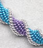Purple and Teal Spiral Rope Necklace - Image 4