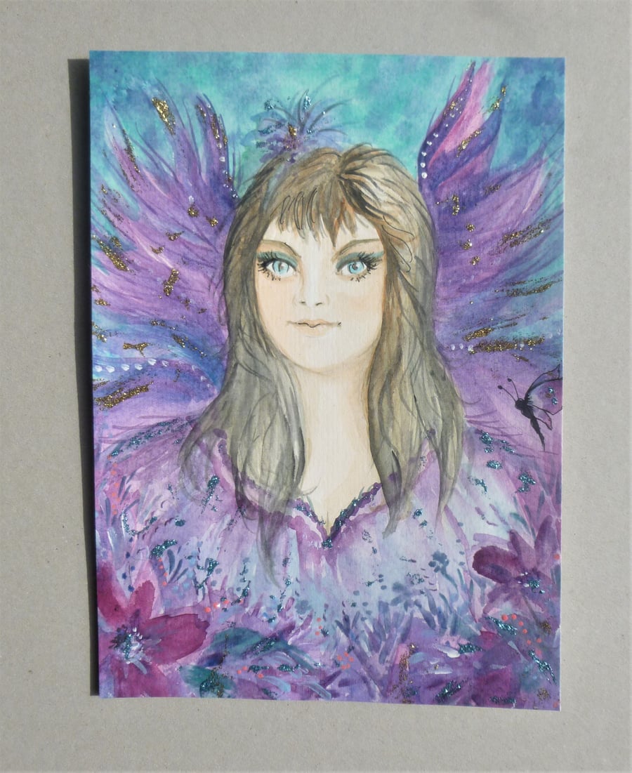 fantasy fairy art glitter painting ( ref F 851 K1 )
