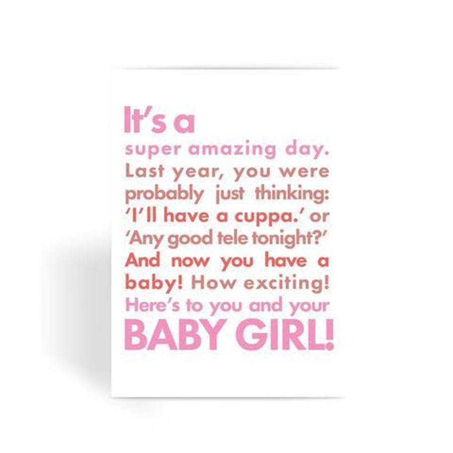 New Baby Girl Card 