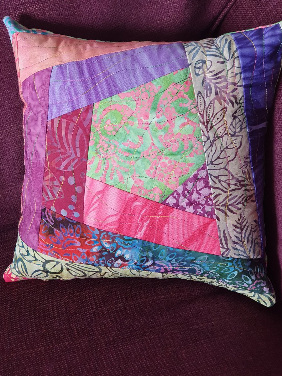 Small Quilted Crazy Cushion