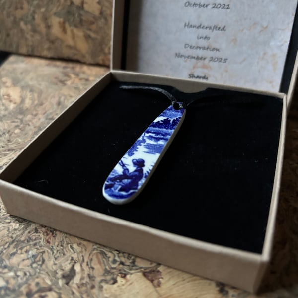 Handmade Decoration, Unique, Recycled China 'Gone Fishing' Eco Christmas Gifts