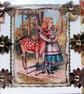 Alice in Wonderland - Hand Crafted Decoupage Greeting Card - Blank 2847 - Image 1