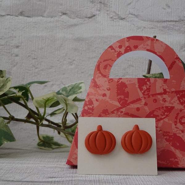 Autumn Collection: Pumpkins Polymer Clay Earrings (Allergy Free)