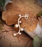 Wavy silver pendant with pebbles - Image 2