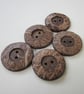 5 Medium Chunky Coconut Buttons - Image 1