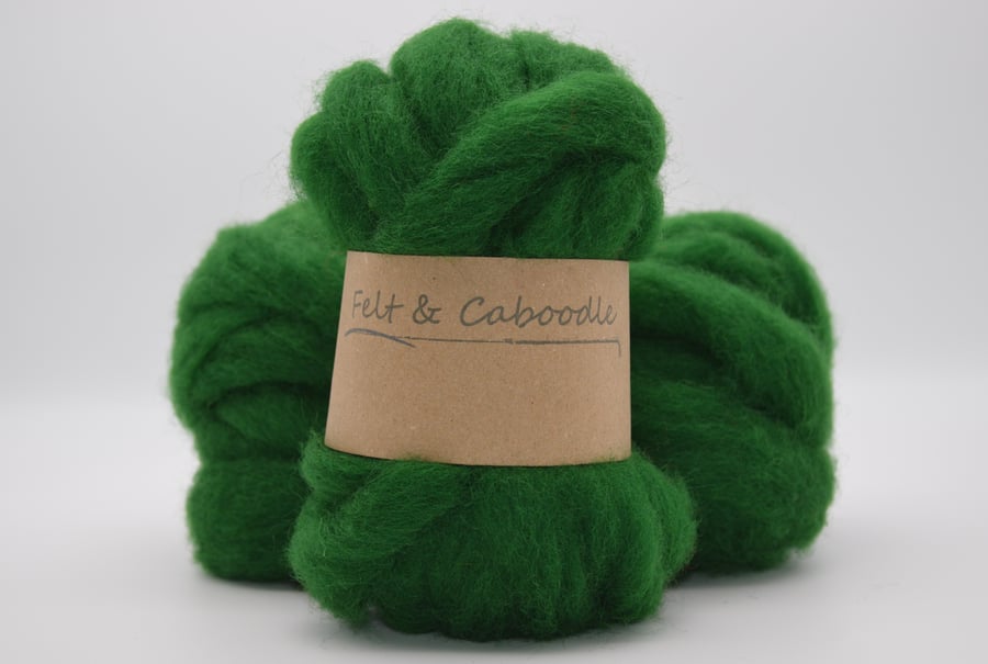 Christmas Green Carded Corriedale