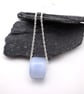 lampwork glass necklace, blue bead pendant - Image 3