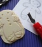 SALE - Gingerbread Man - lino cut print Christmas card - Image 4