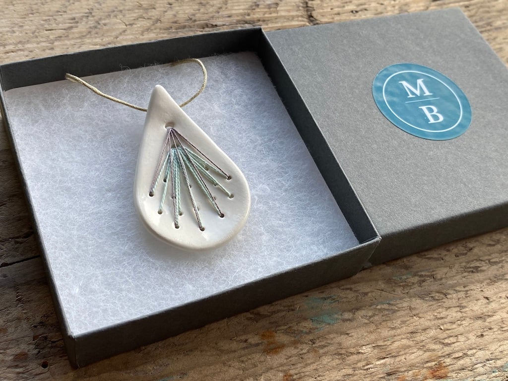 Pendant Necklace Handmade ceramic statement necklace