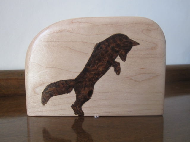 Wooden Ornament - Maple with Fox Design