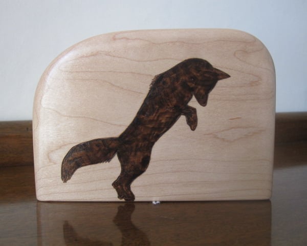 Wooden Ornament - Maple with Fox Design