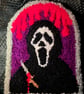 Scream Movie Ghost Face Inspired Church Window Punch Needle Art  - Image 1