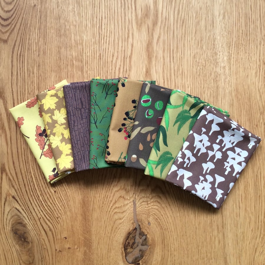 Autumn woodland fat quarter bundle