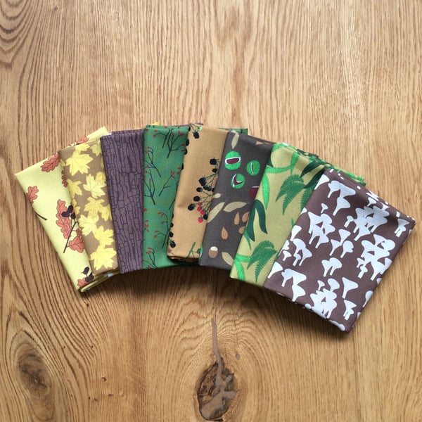 Autumn woodland fat quarter bundle