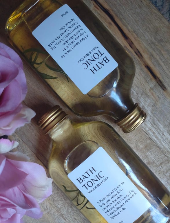 Bath Tonic, 200ml, Rosemary and Honey infused blend, Natural skin care,