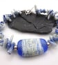 blue sea lampwork glass bracelet - Image 2
