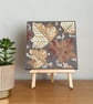 Mosaic Floral Art - Autumn Leaves Mosaic Wall Plaque in Grey - Image 3