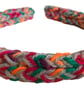 Red Green Orange Hair Band Knitted Headband Multicoloured Alice Hair Accessories - Image 2