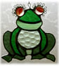 Frog Suncatcher Stained Glass Handmade Gardener Gift Ribbit - Image 5
