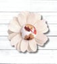 Cream Flower Brooch, Cream Brooch, Daisy Brooch, Flower Badge - Image 1