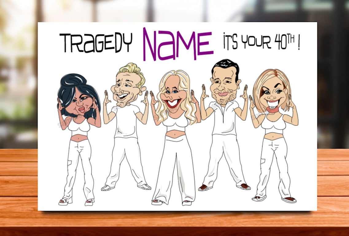 Personalised Tragedy Stage Musical Card, BFF Gift