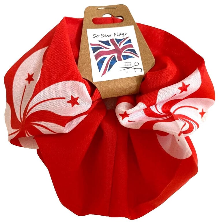 Hong Kong Flag Hair Scrunchie Scrunchies Accessory Brand Elastic