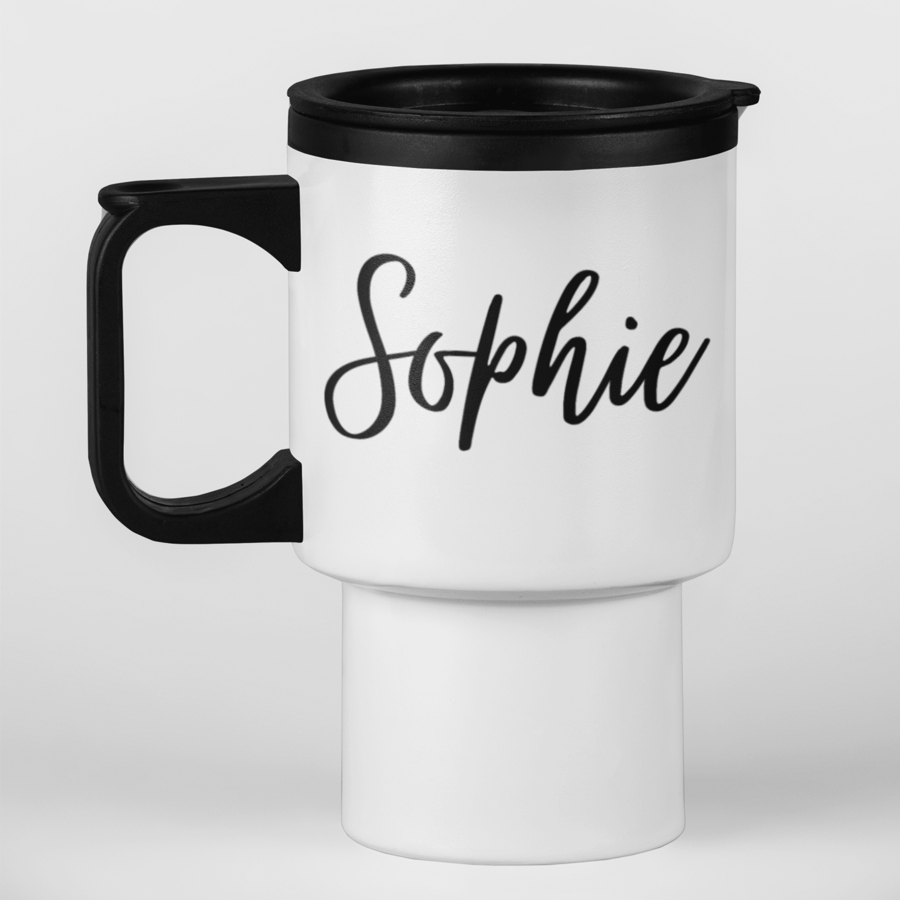 Personalised Name Travel Mug - Personalised travel mug Gift present