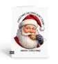 Funny Christmas Card For Him Or Her - Santa With Cookie 