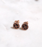 Copper Peace Sign Stud Earrings, 7th Anniversary, Peace & Harmony Lovers Gift. - Image 8