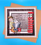 Fishing Birthday Card  Large, Decoupage   - Image 5