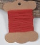 Hand Dyed Natural Dye Pure Wool Madder Red Couching Thread - Image 1