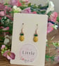 Pineapple Dangle Earrings, Tropical Charms, Handmade Jewellery 