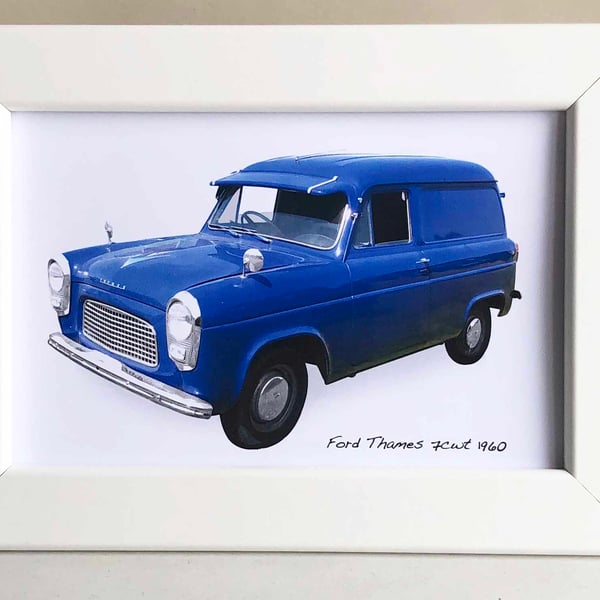Ford Thames 7cwt 1960 Van - 4x6" Photograph in a Black or White frame
