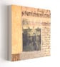 Original Paper & Fabric Collage on Wood Panel, 12x12cms, Free Postage (194) - Image 2