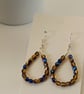 Fire polished glass loop earrings - Image 1