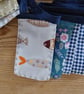 Mini bunting handmade decoration in a blue and green colourway. - Image 5