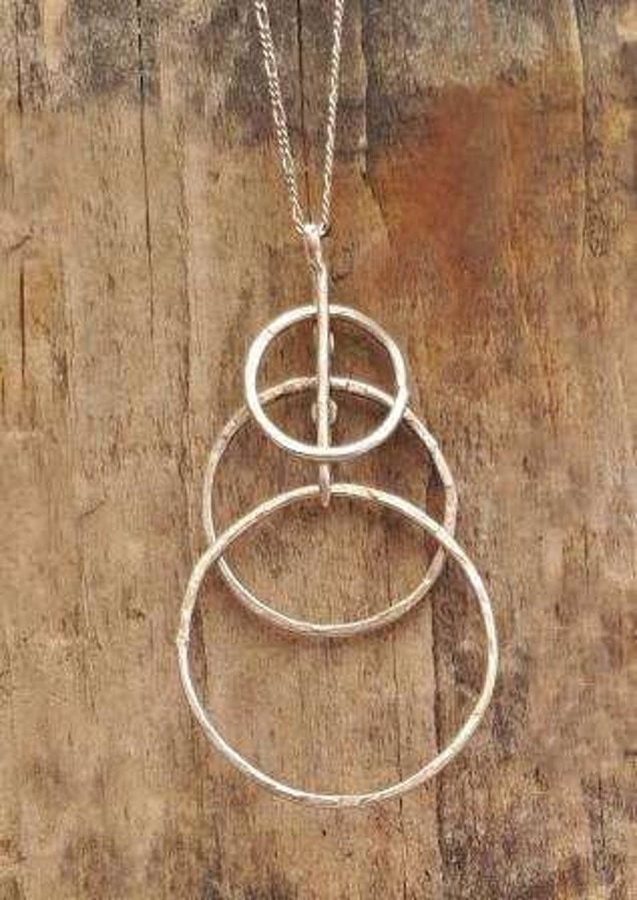 Silver Triple Rings Pendant 