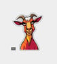Funny Novelty Vinyl Sticker - Unimpressed Goat