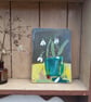 Original snowdrop painting on wood - Image 2
