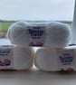 White x3 Robin Bonny Babe DK Knitting Wool Yarn 100g Balls