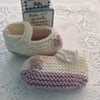 Hand Knitted Mary Jane Baby Shoes 