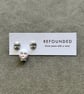 Frozen Charlotte Doll Face Silver Stud Earrings - Image 2