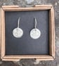 Eco Silver Textured Moon Dangle Earrings - Image 8