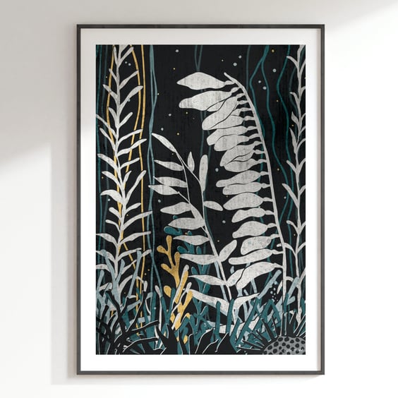 Water Garden Illustrated Art Print 