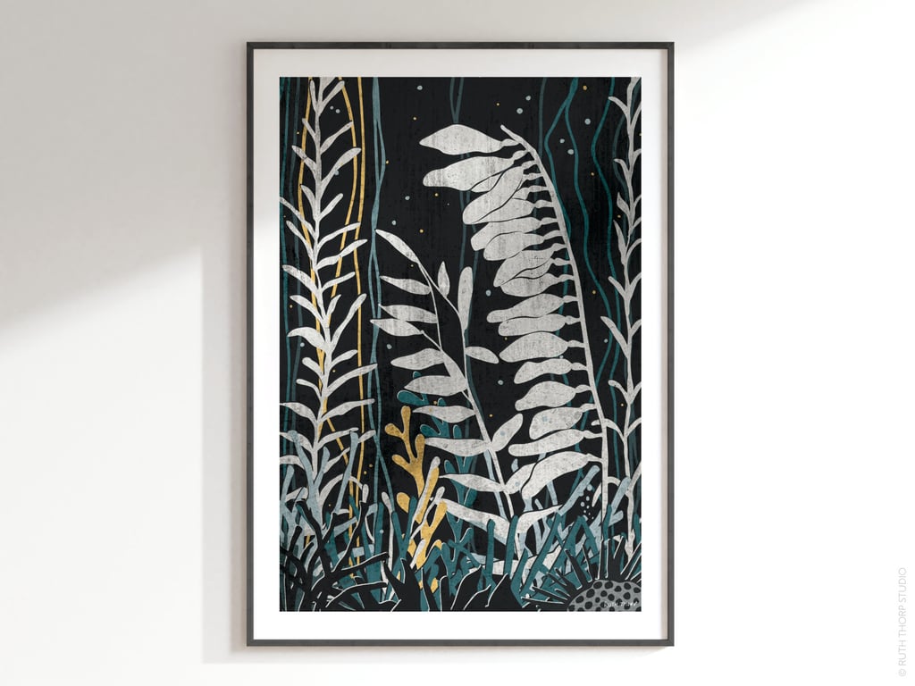 Water Garden Illustrated Art Print 