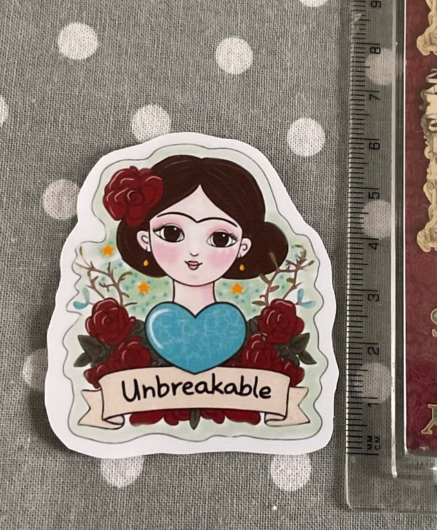 Unbreakable sticker-empowering feminine art vinyl sticker- self love-confidence-