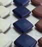 Vintage Casein square shank button 38L, 23.4mm 7 8" in 7 Colours x 5 Buttons - Image 3