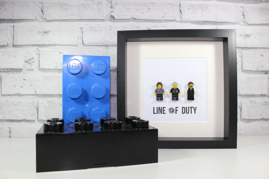 LINE OF DUTY - FRAMED CUSTOM LEGO MINIFIGURES - AC12 - AWESOME