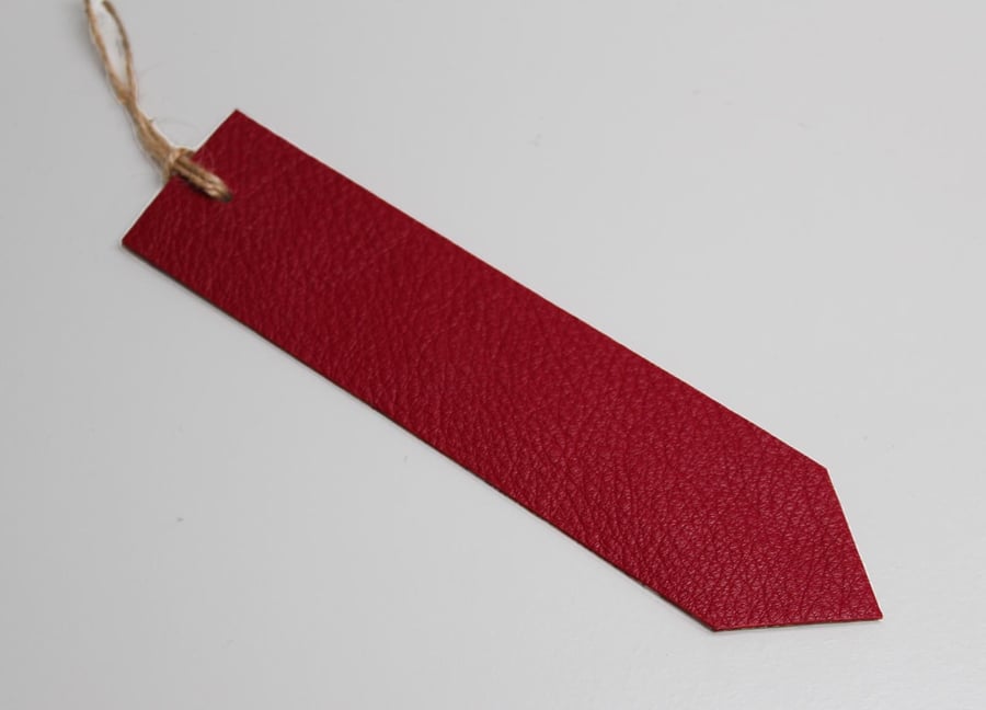 Handmade leather bookmark 